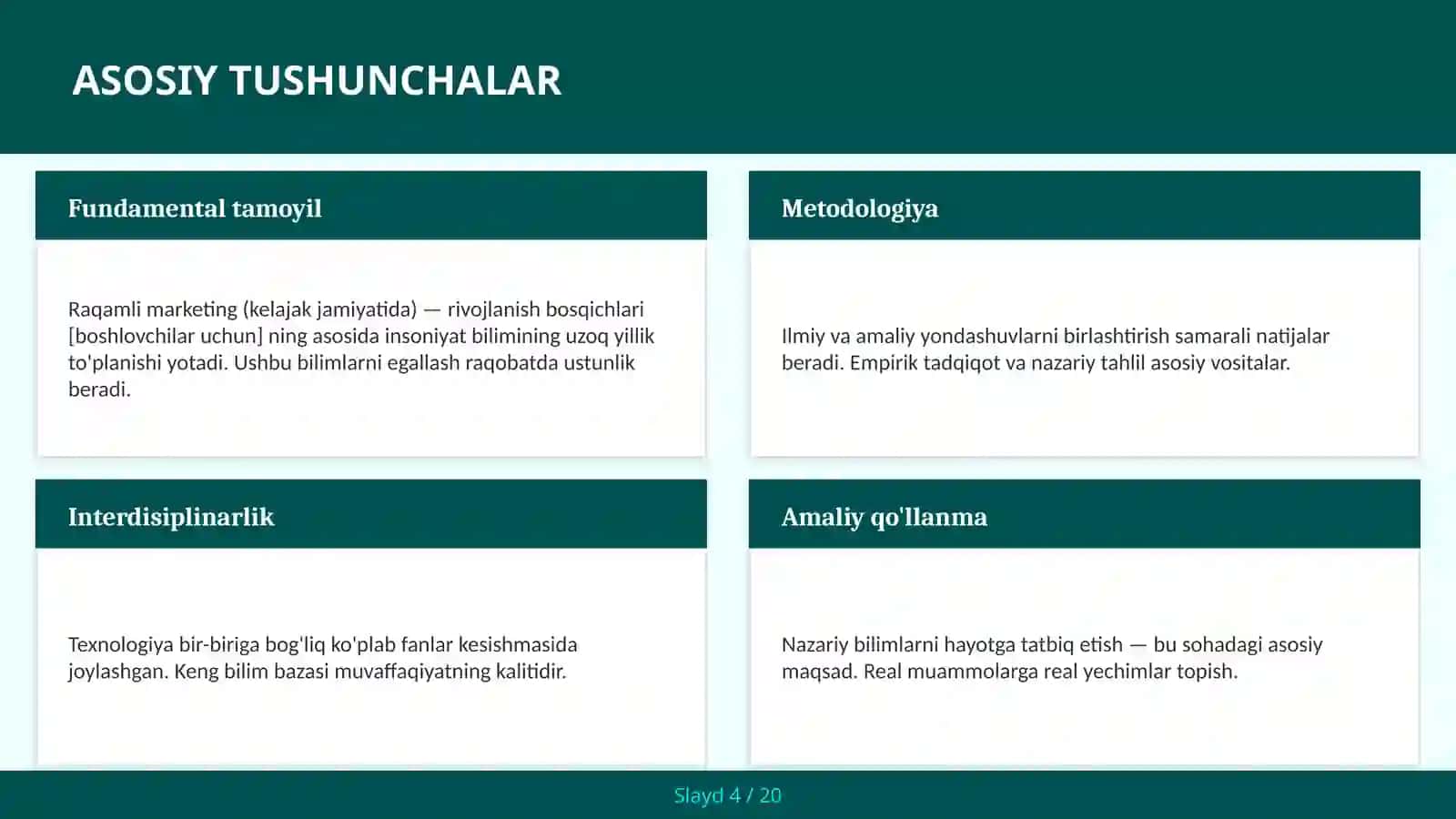 Raqamli marketing (kelajak jamiyatida) — rivojlanish bosqichlari [boshlovchilar uchun] 4