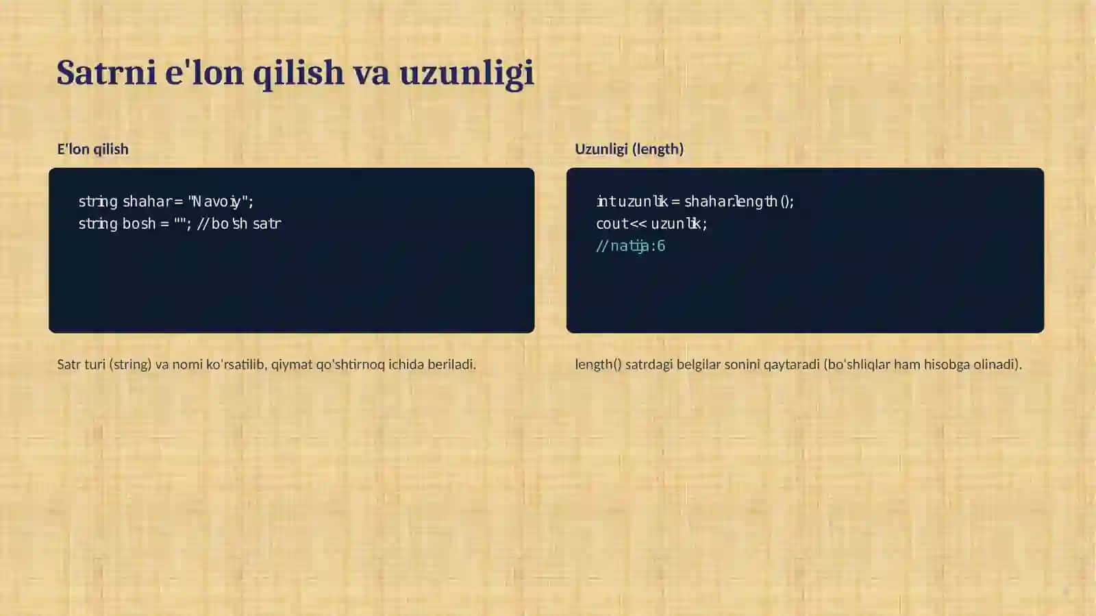 Satrlar ustida oddiy amallar 4