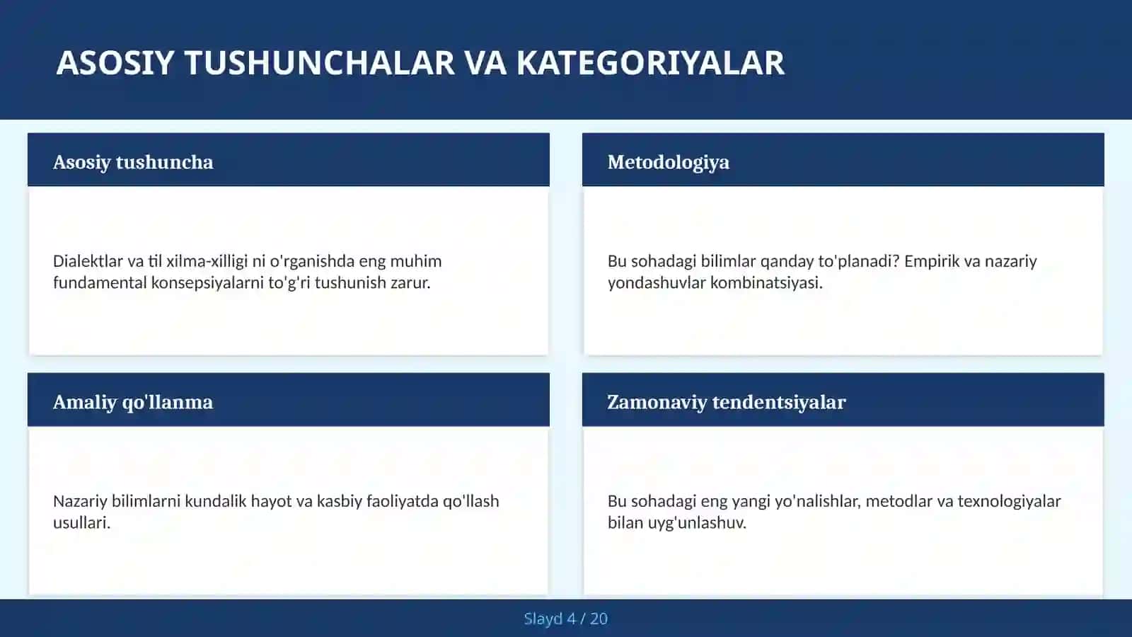 Dialektlar va til xilma-xilligi 4