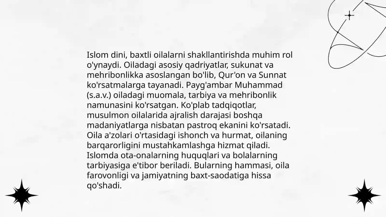 Shayh Muhammad Sodiq Muhammad Yusufning “Baxtiyor olila “ asarida islom qadriyatlarining talqini mavzusiga taqdimot 4