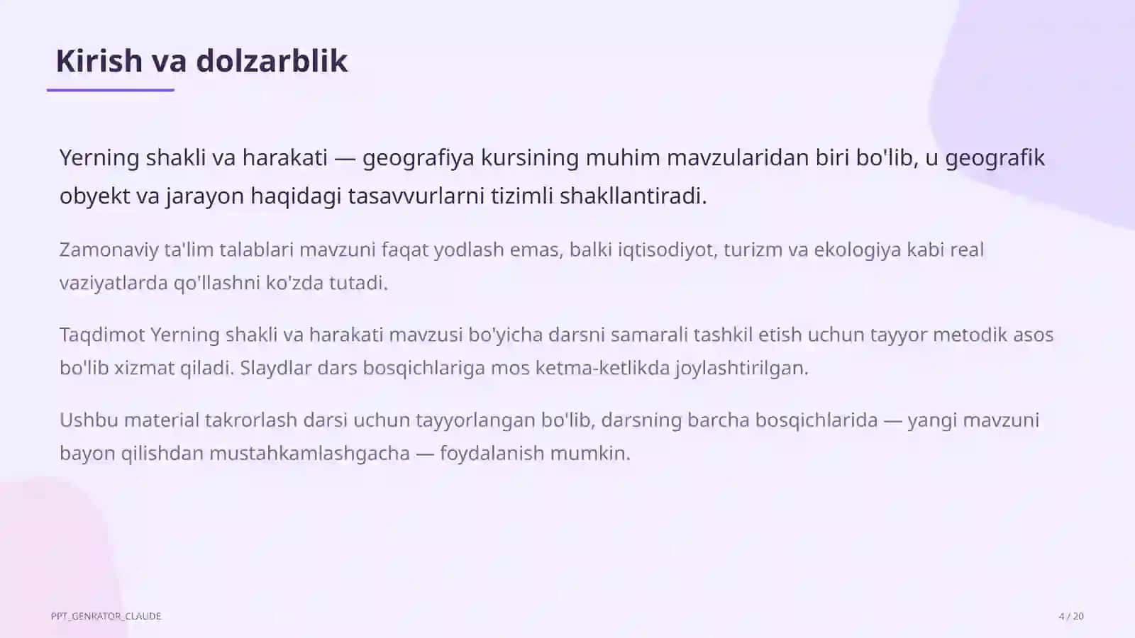 Yerning shakli va harakati (5-sinf) 4