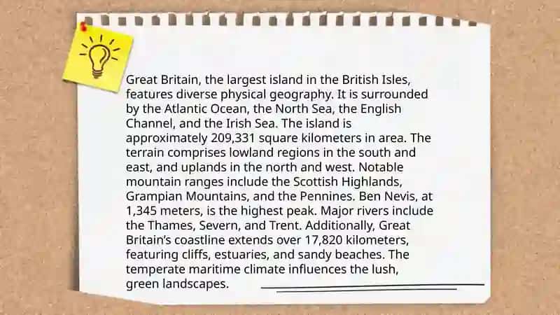 The geographical position and nature of Great Britain 4