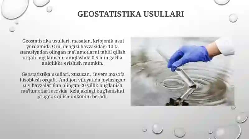 Suv yuzasida bo‘ladigan bug‘lanishni aniqlash usullari 4