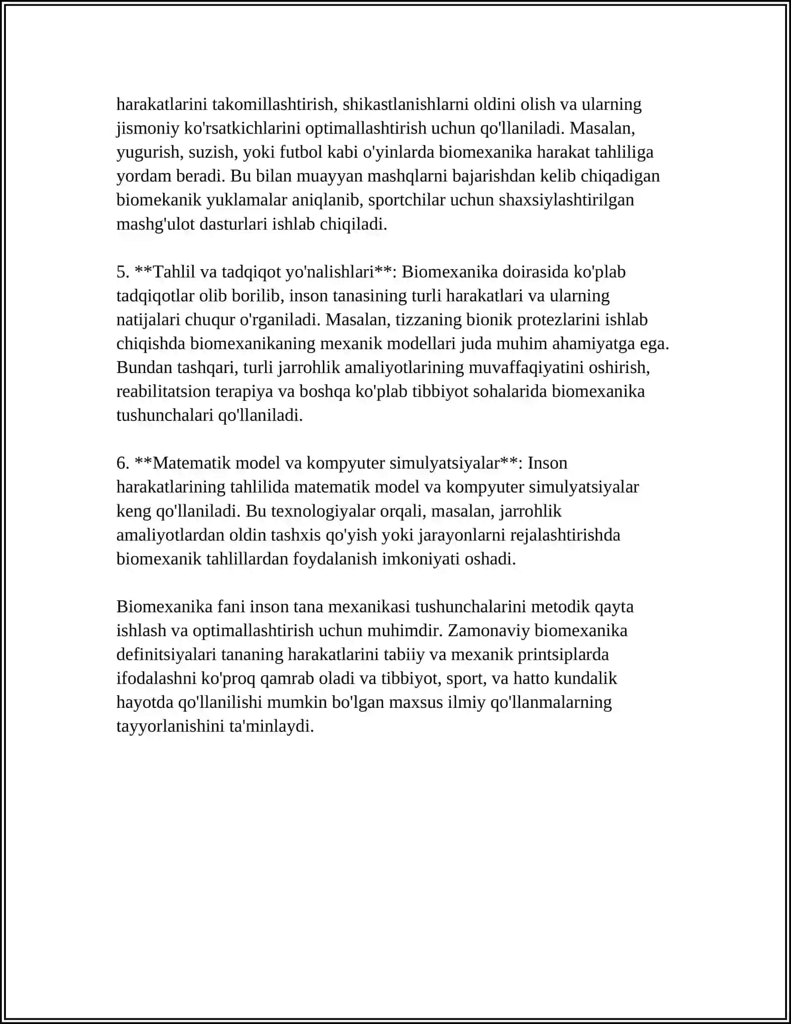 BIOMEXANIKANING ZAMONAVIY RIVOJLANISH BOSQICHI 4