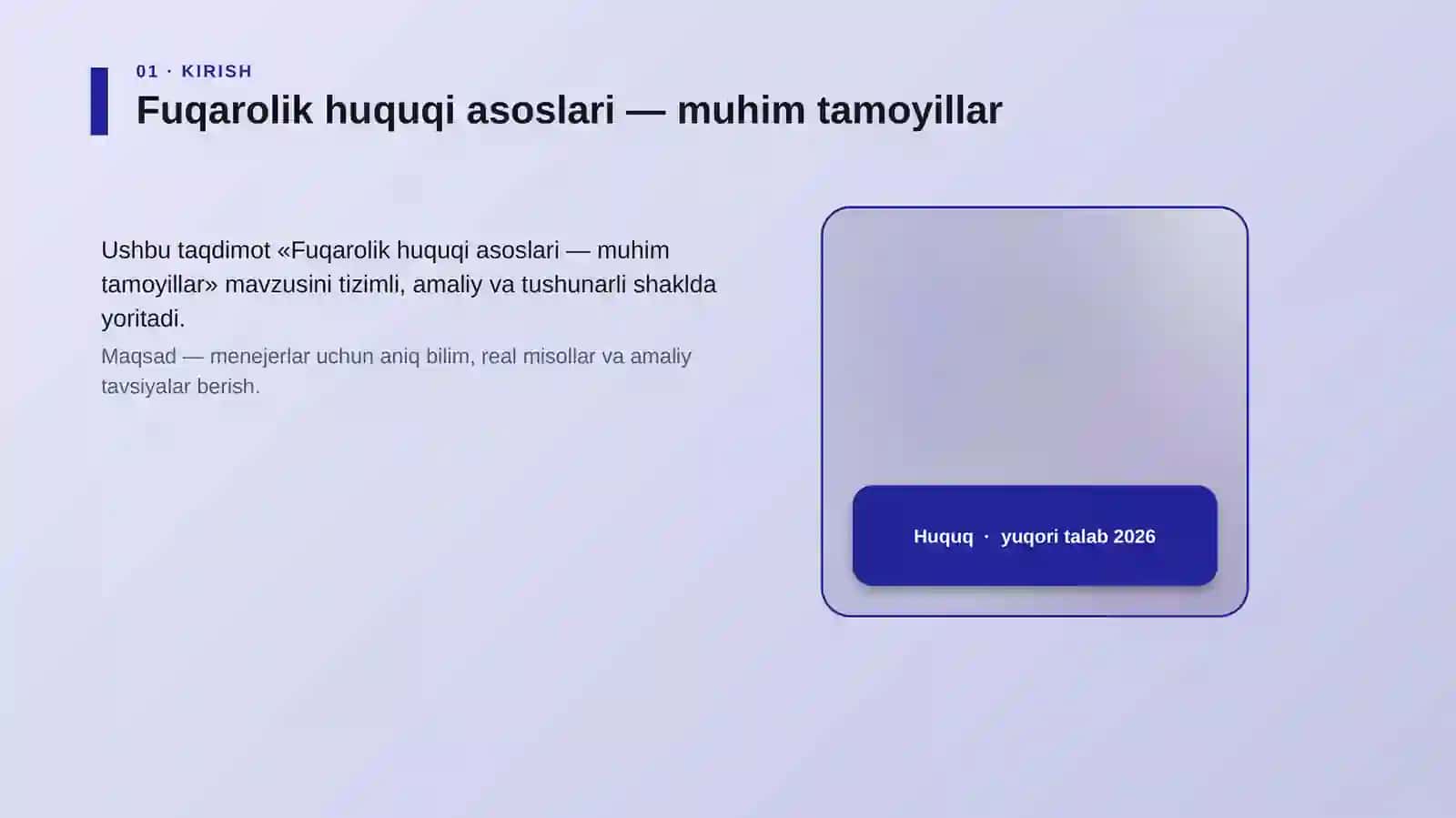 Fuqarolik huquqi asoslari — muhim tamoyillar 4