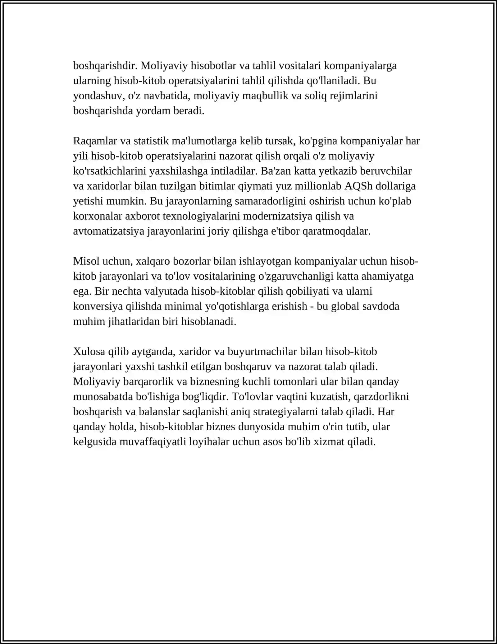 XARIDOR VA BYURTMACHILAR BILAN HISOBLASHUVLAR HISOBI 4