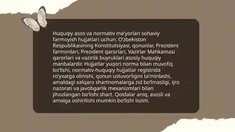 Sohaviy farmoyish hujjatlarining xususiyatlari 4