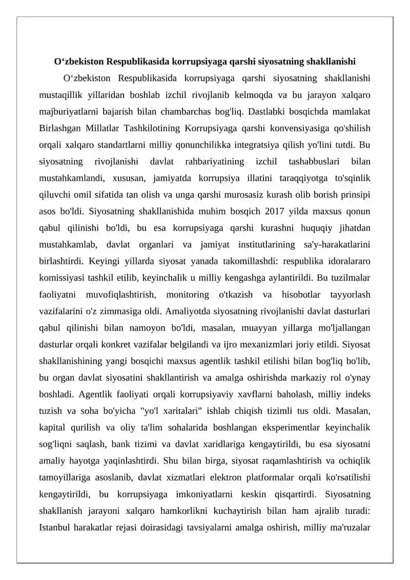 Korrupsiyaga qarshi kurashishning milliy strategiyasini amalga oshirishda davlat organlarining vakolatlari 4