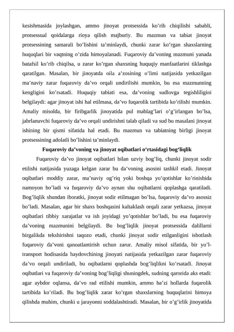 Jinoyat protsessida fuqaroviy da’voni qo‘zg‘atish va ko‘rib chiqish tartibi 4