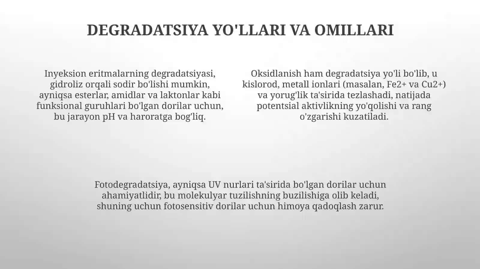 Inyeksion eritmalarni barqarorlashtirish usullari 4