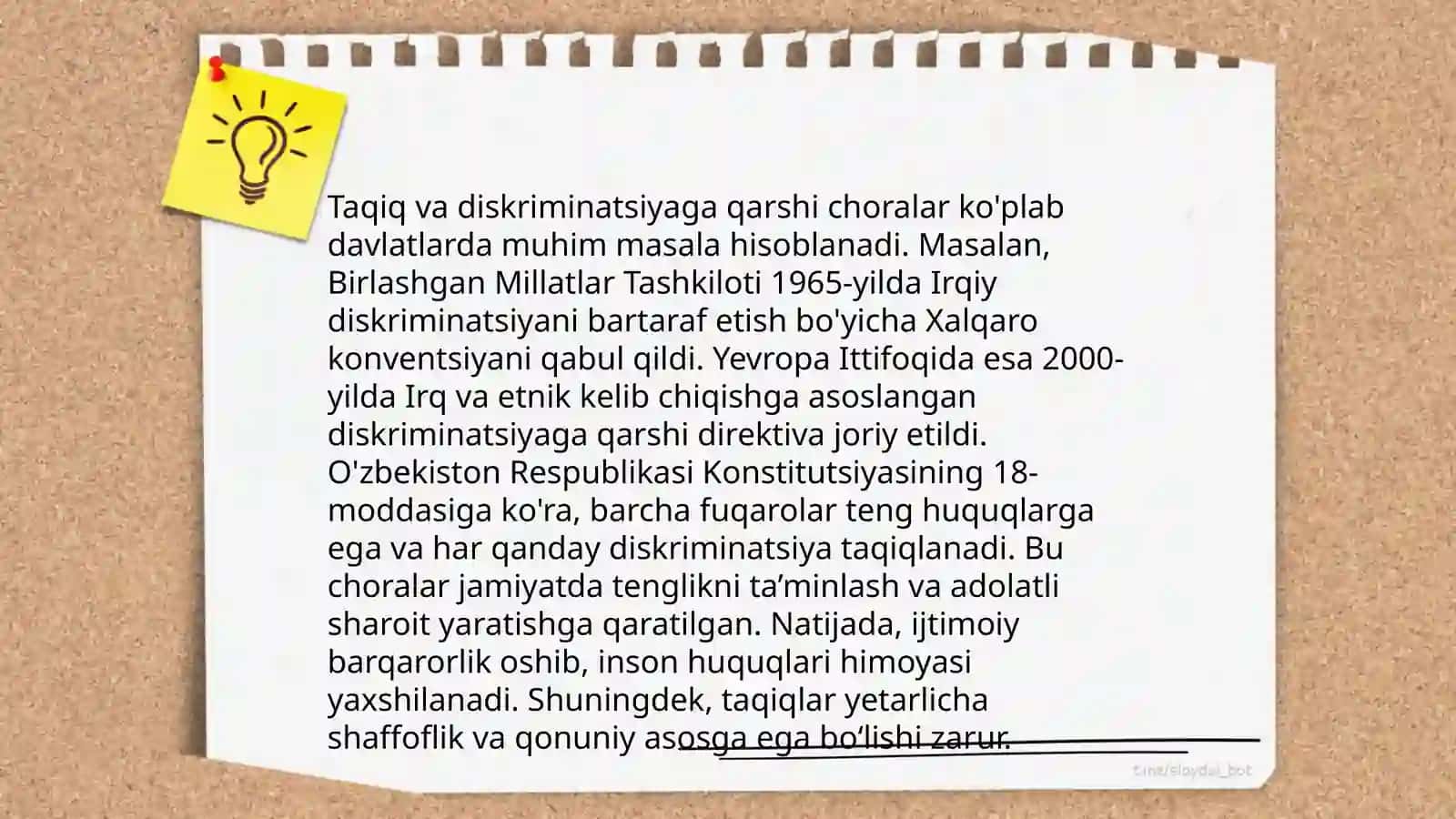 Teng huquqlilar va teng imkoniyatlar siyosati 4