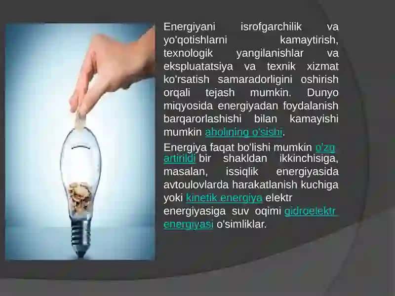 maishiy iste'molchilar energiya tejash 4