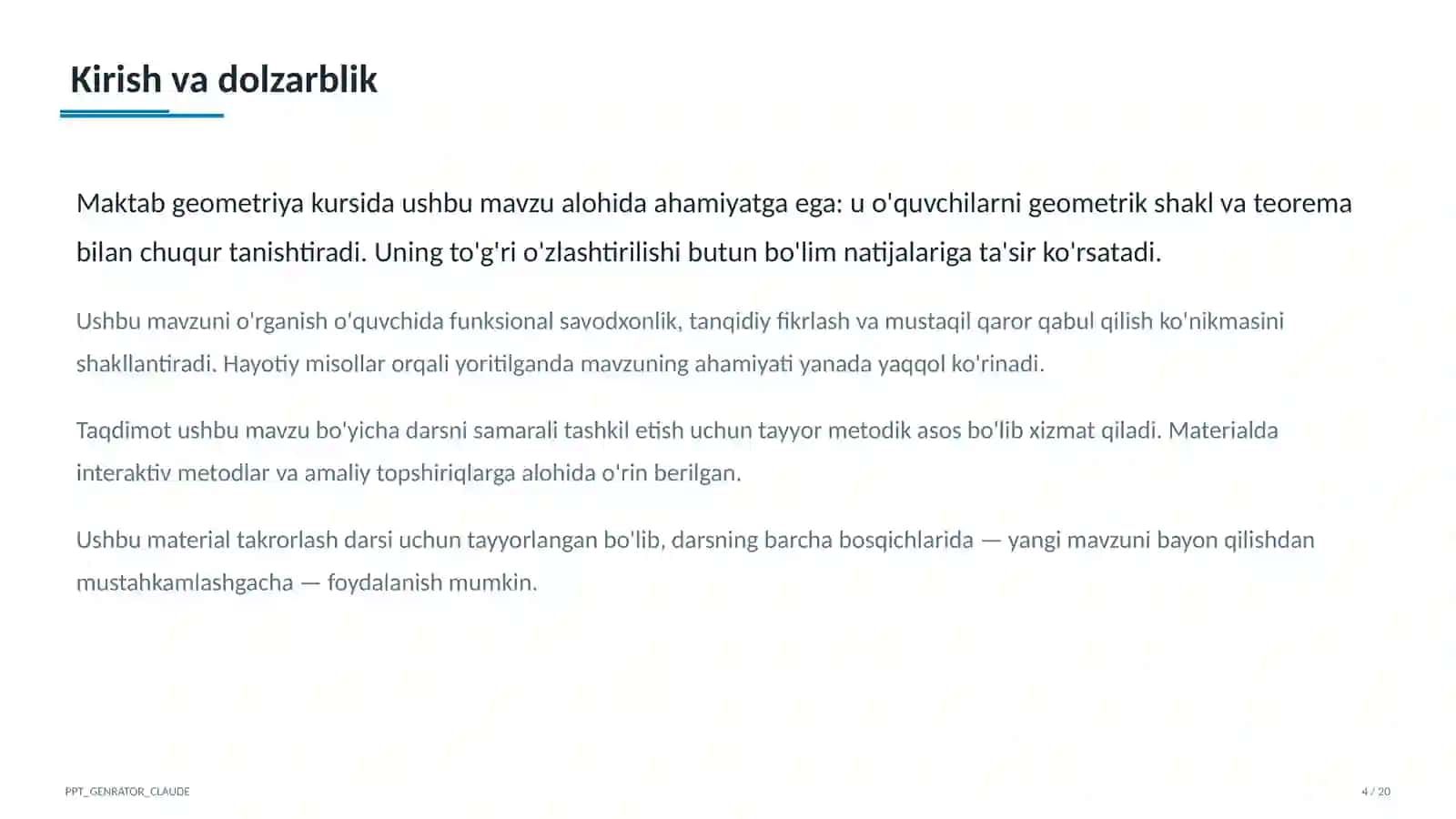 Fazoda perpendikulyarlik: uch perpendikulyar teoremasi (10-sinf) 4