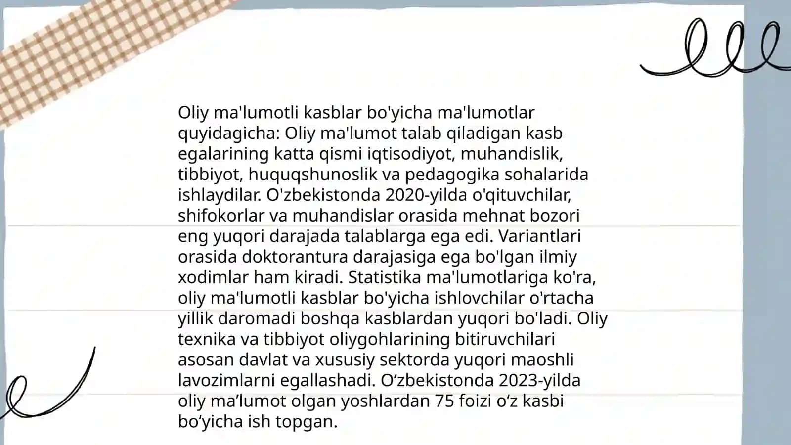 Kasblarning bolimlari guruhlari va turkumlari 4