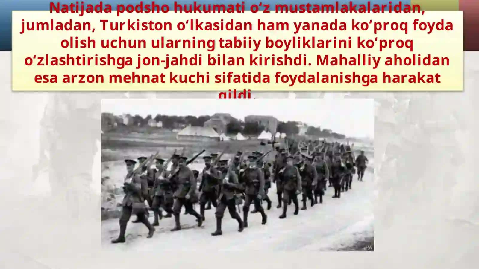 Birinchij ahon urushining Turkistonga ta’siri 4