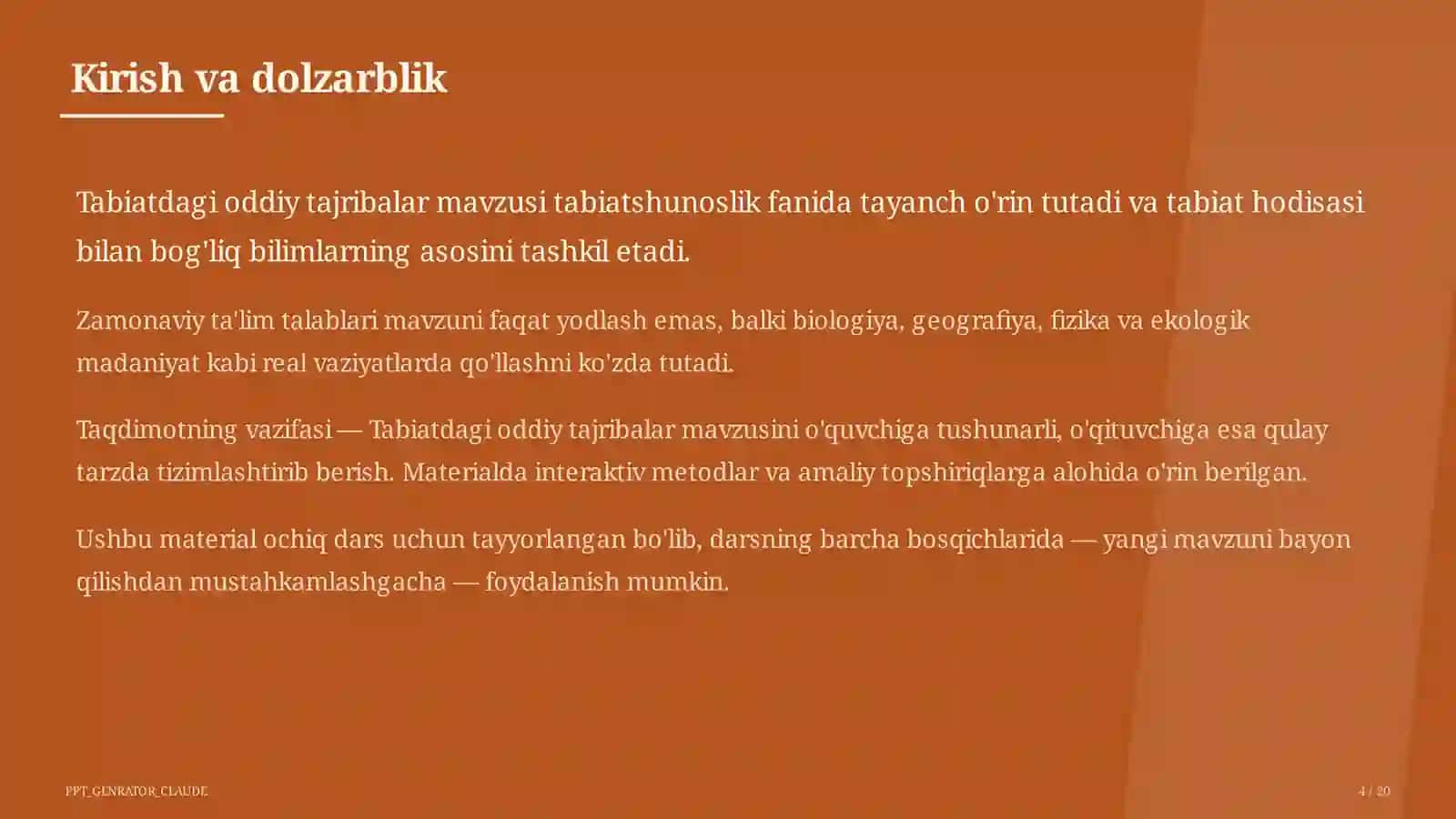 Tabiatdagi oddiy tajribalar (4-sinf) 4