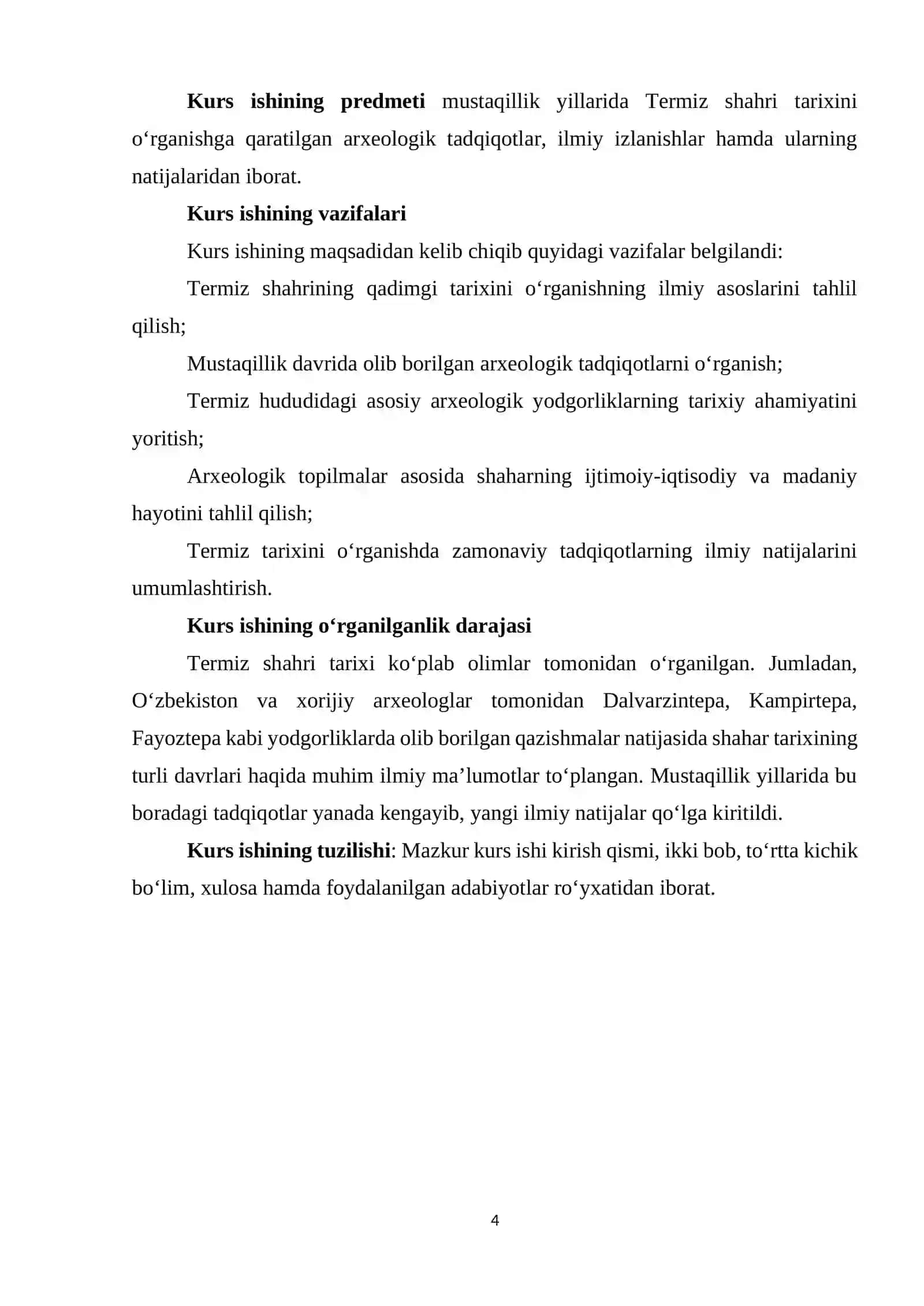 Mustaqillik davri arxeologik tadqiqotlarida Termiz shahri tarixi o‘rganilishi 4