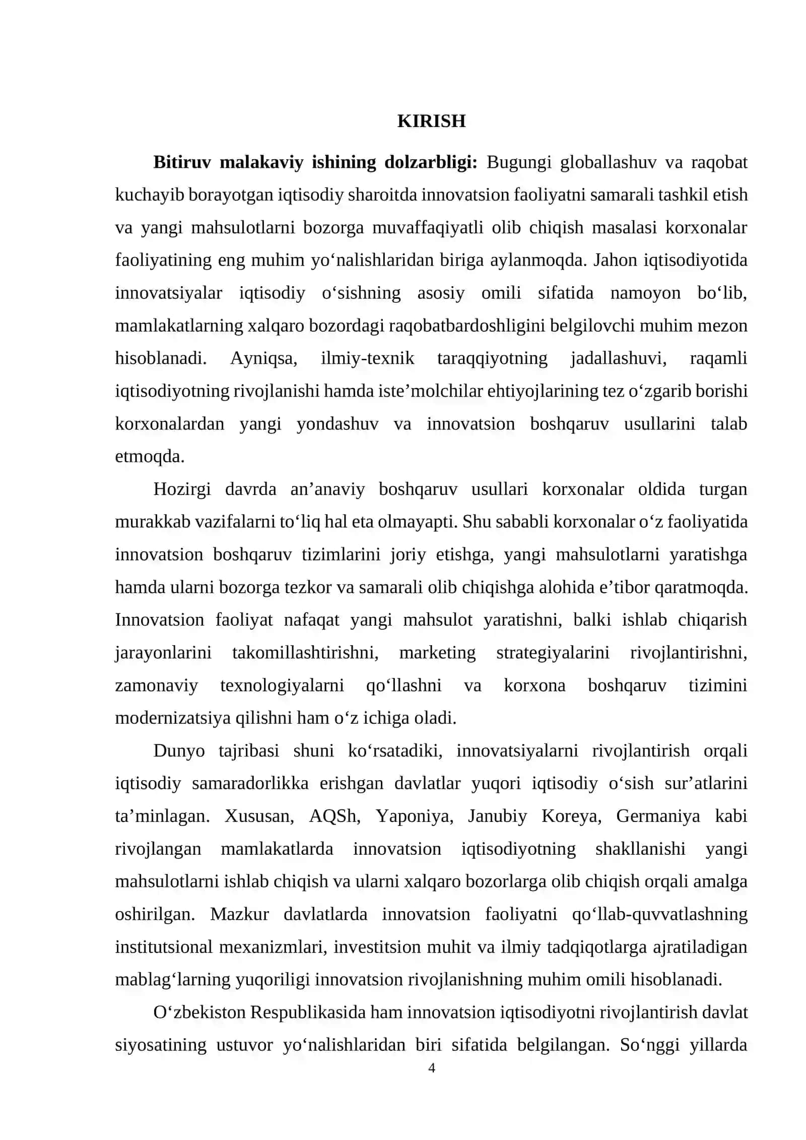 INNOVATSION FAOLIYATNI BOSHQARISH VA YANGI MAHSULOTLARNI BOZORGA OLIB CHIQISH STRATEGIYASI 4