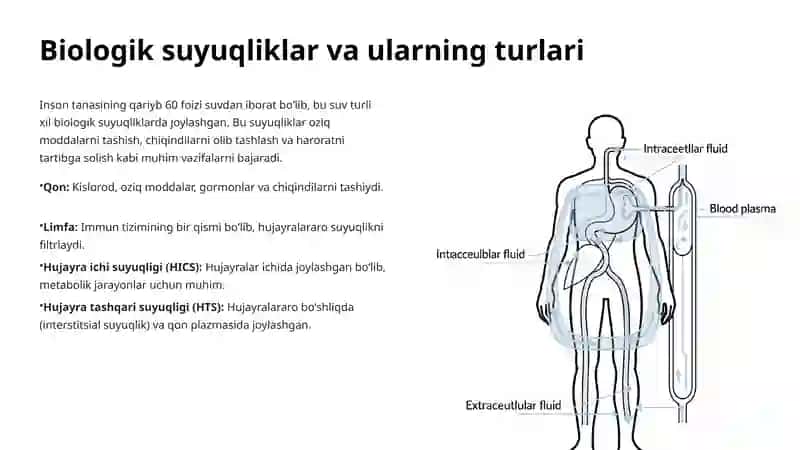 Organizmning biologik suyuqliklari elektrolit va noelektrolitlar 4