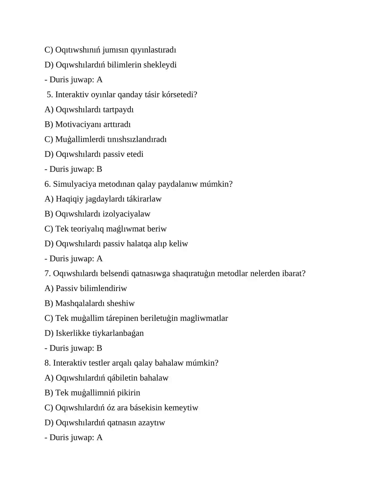 Tálimnıń interaktiv metodları 4