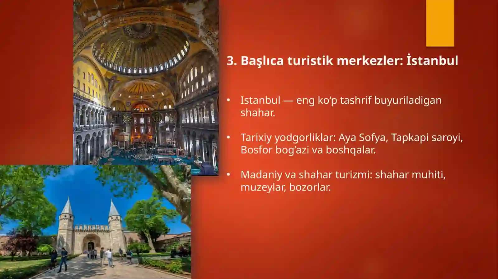 Turkiyada xalqaro turizm va sayyohlik yo'nalishlari. 4