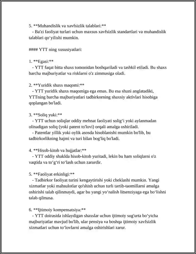 KICHIK BIZNES FAOLIYATINING TASHKILIY-HUQUQIY SHAKILARI 4