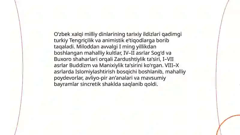Milliy dinlar 4