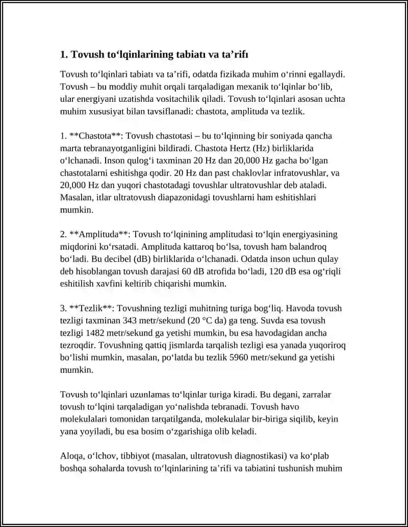 TOVUSH TOʻLQINLARI VA ULARNIG XARAKTERISTIKALARI 4
