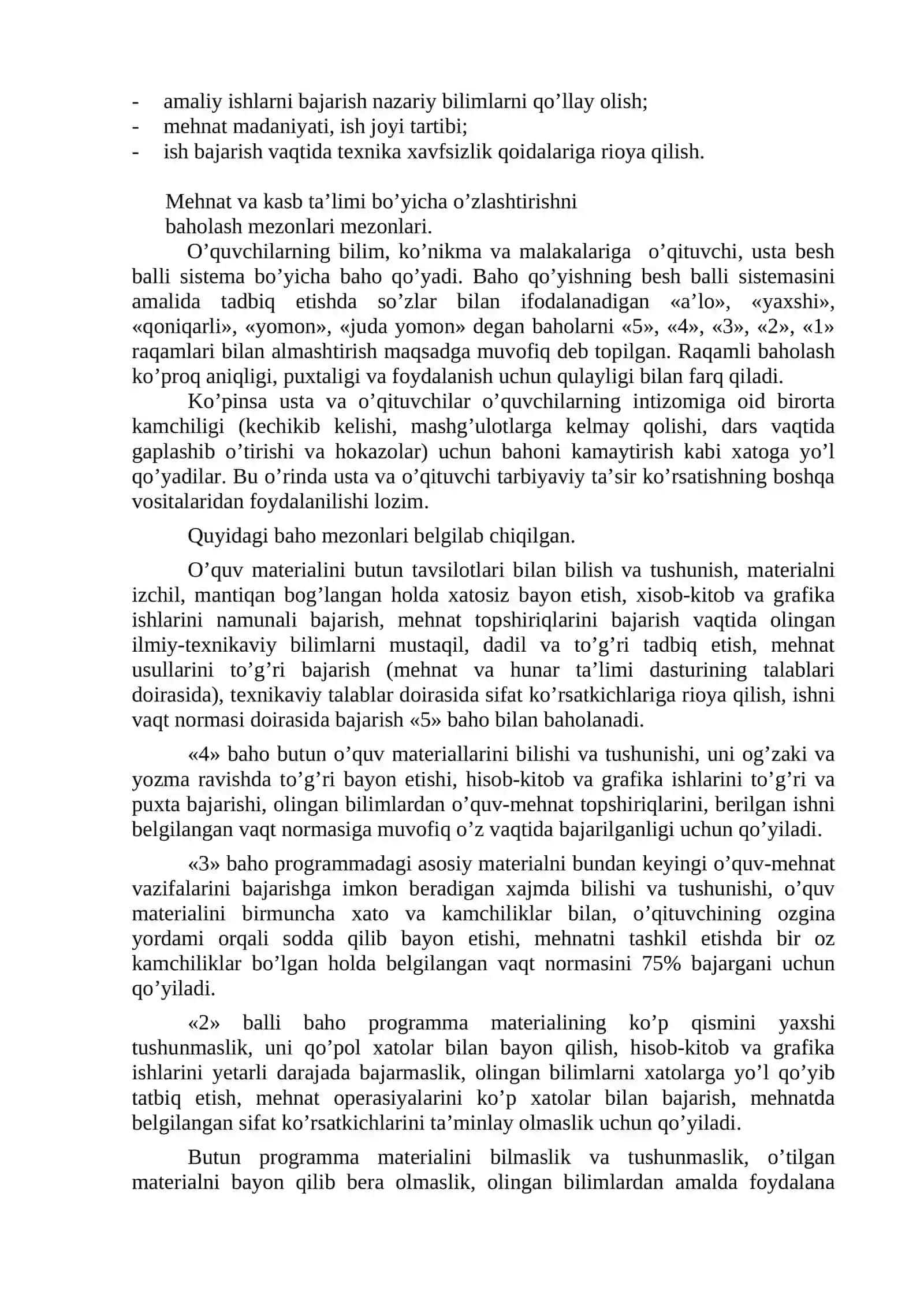 O’quvchilarning bilim, malaka va kunikmalarini tekshirish va baxolash 4