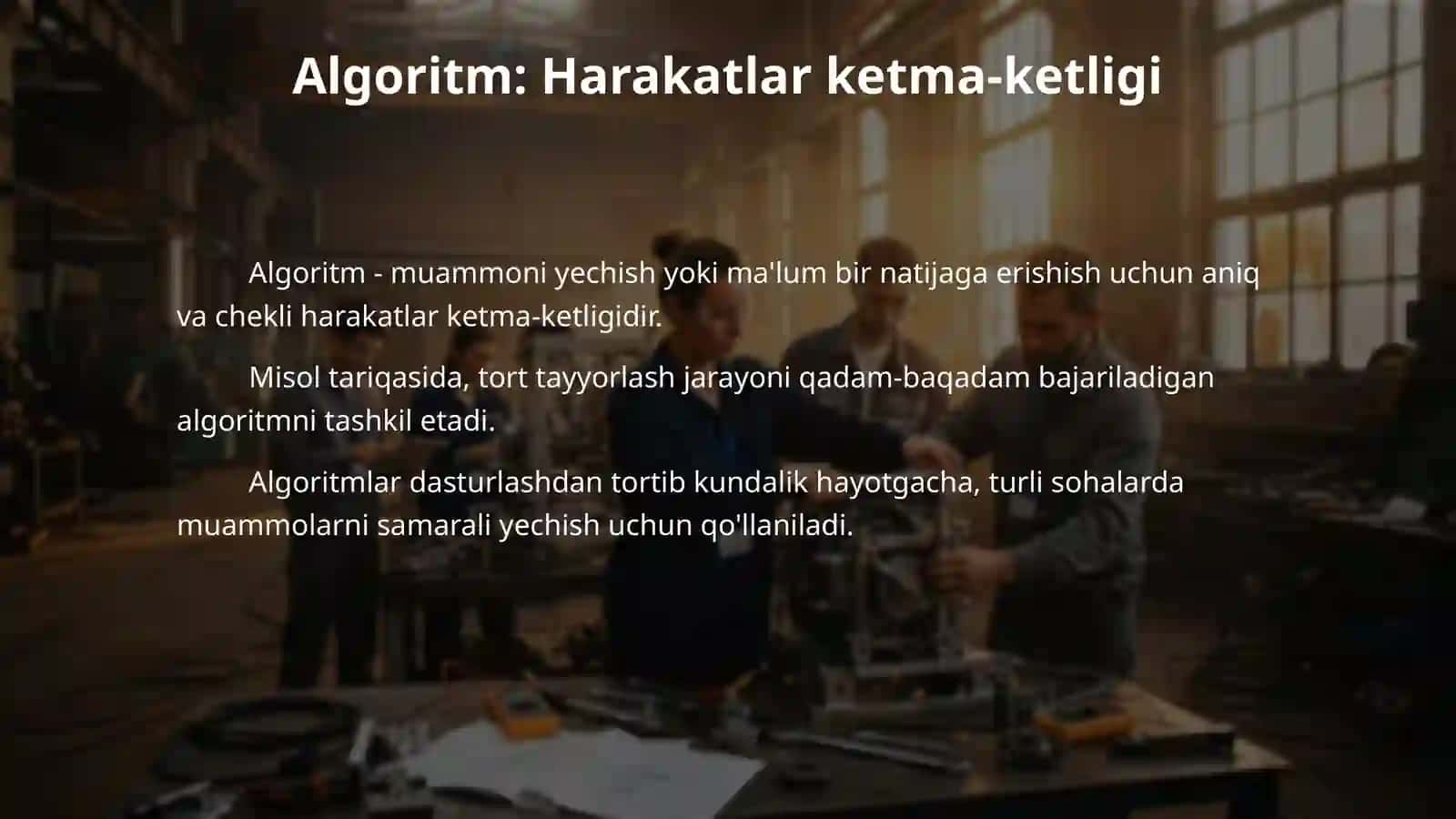 Dasturlashning asosiy tushunchalari. (8-sinfda) 4