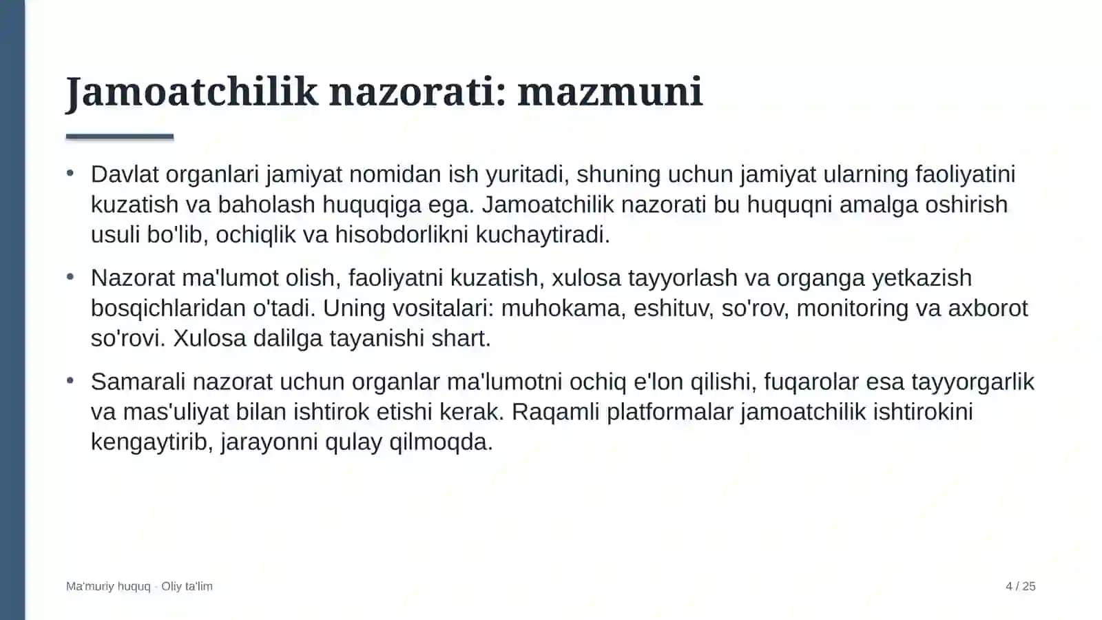 Jamoatchilik nazorati: mohiyati 4