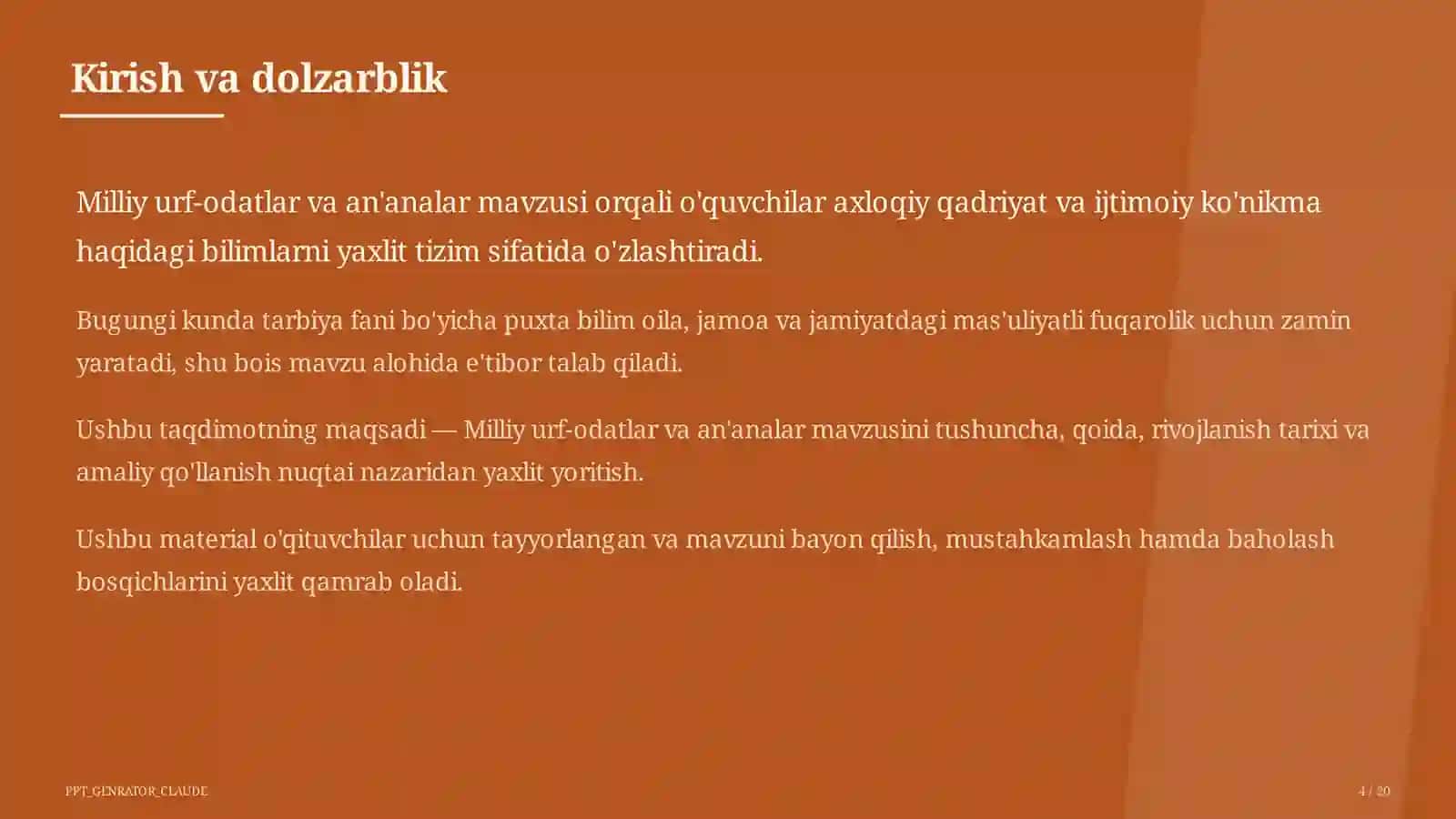 Milliy urf-odatlar va an'analar (5-sinf) 4