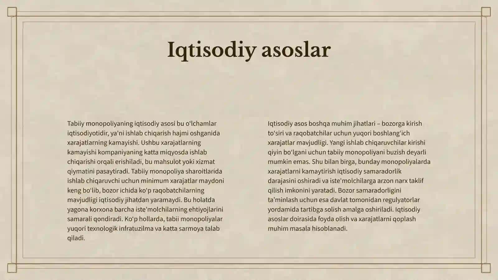 TABIIY MONOPOLIYA 4
