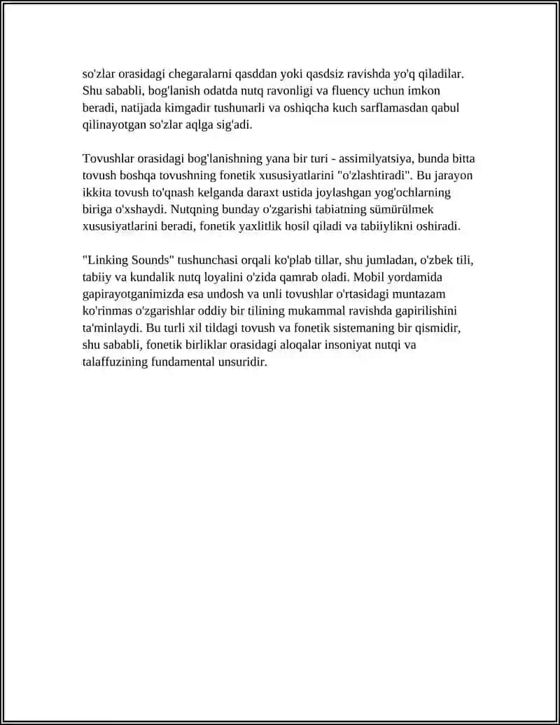 LINKING SOUNDS 4