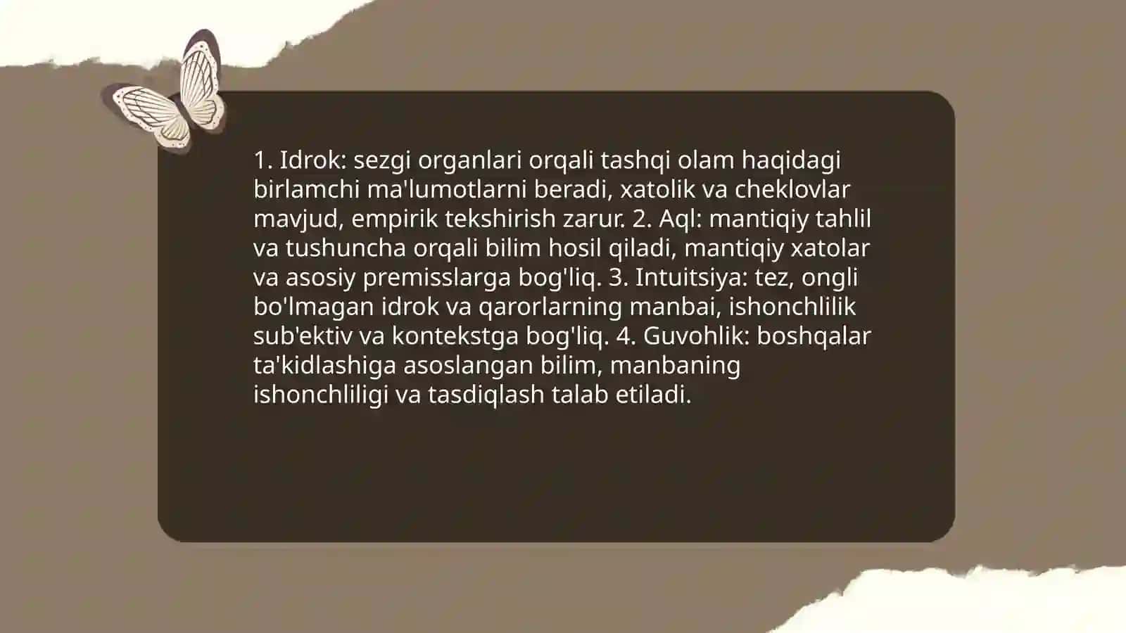 Bilish nazariyasi va muammolari 4