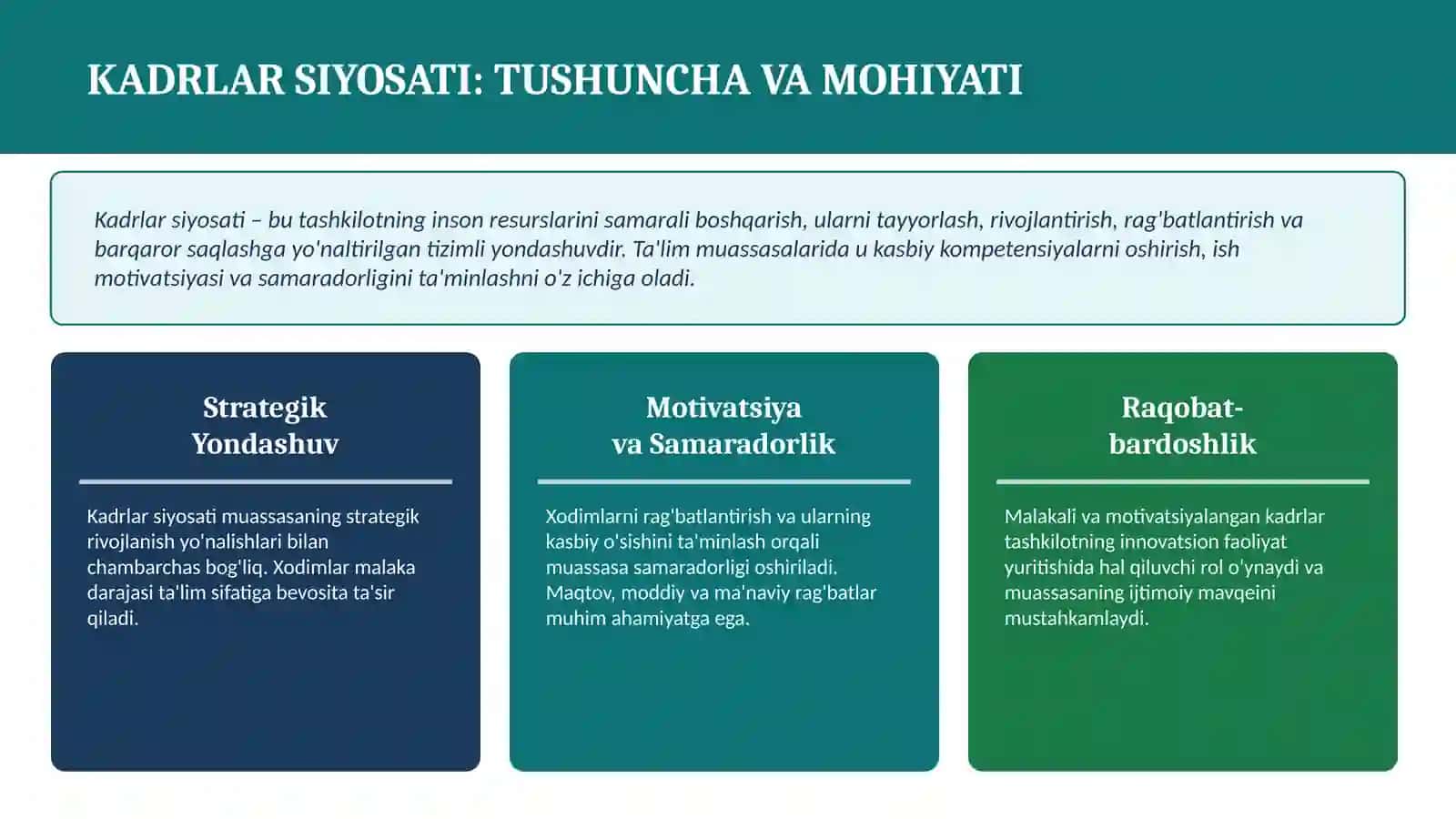 TA'LIM MENEJMENTIDA KADRLAR SIYOSATI VA PEDAGOGIK JAMOANI BOSHQARISH 4