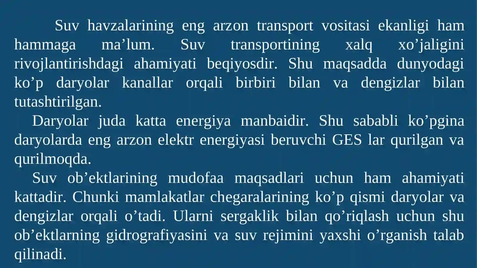 slayd Tabiatta suvning aylanishi 4