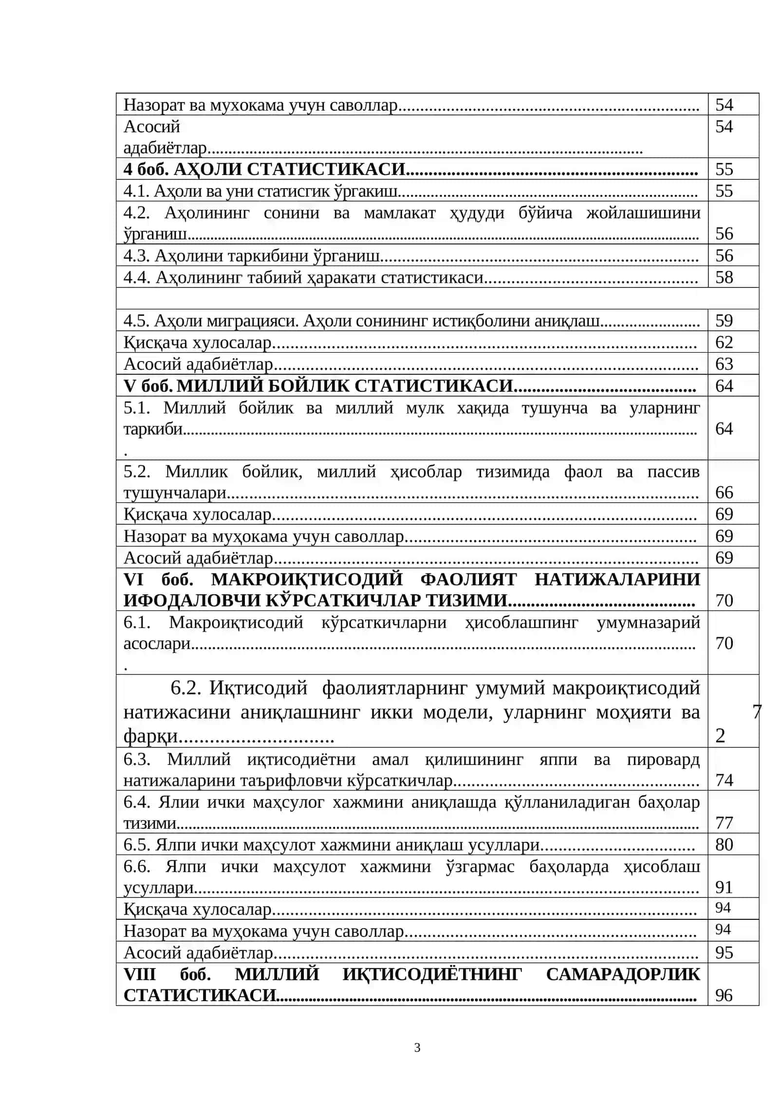 МАКРО-МИКРОИҚТИСОДИЙ СТАТИСТИКА (ЎҚУВ ҚЎЛЛАНМА) 4