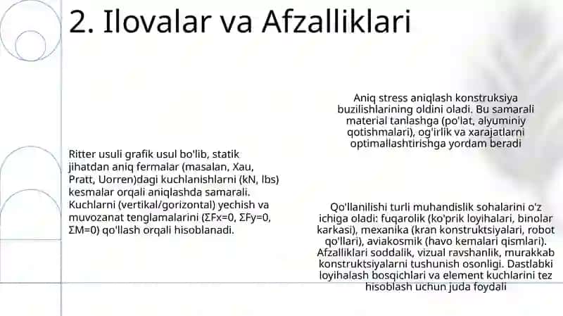 Ritter usuli afzalliklari va kamchiliklari 4