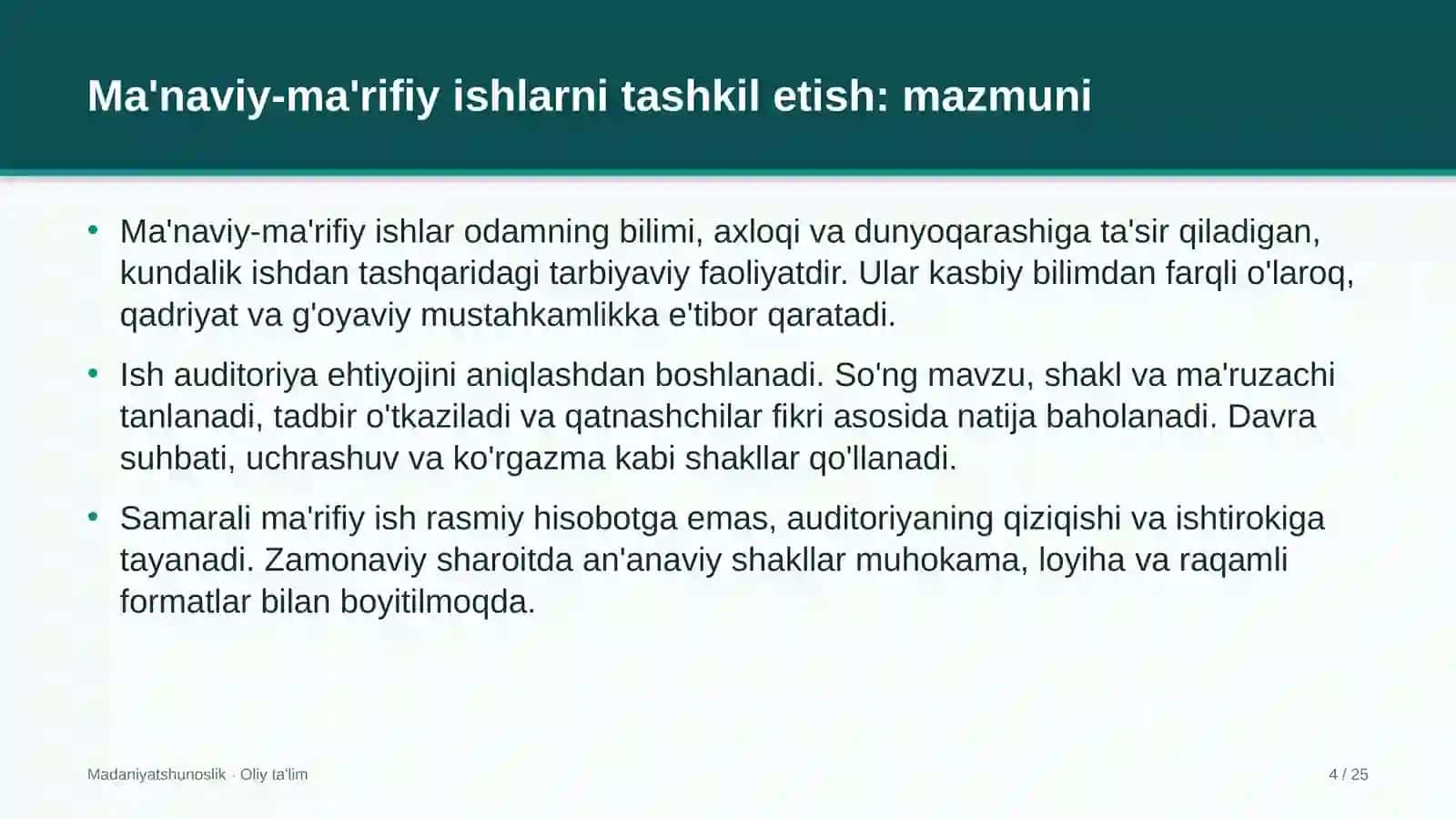 elektr ta'minoti korxonalarida ma'naviy ma'rifiy ishlarni tashkil etish 8269 4
