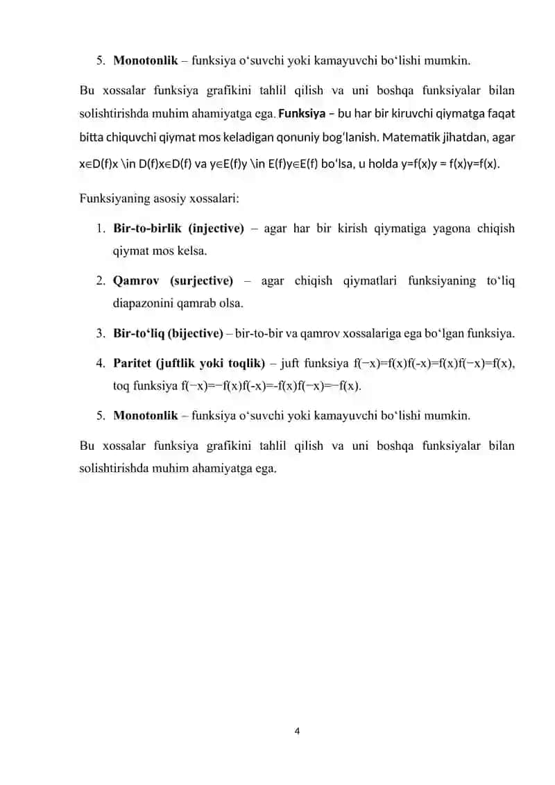 Elementar funksiyalar 4