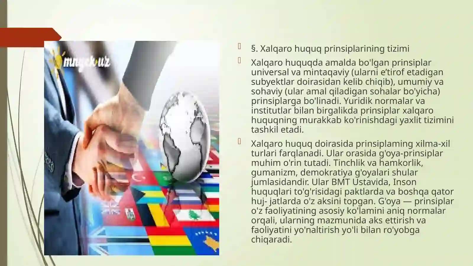 XALQARO HUQUQNING ASOSIY PRINSIPLARI 4