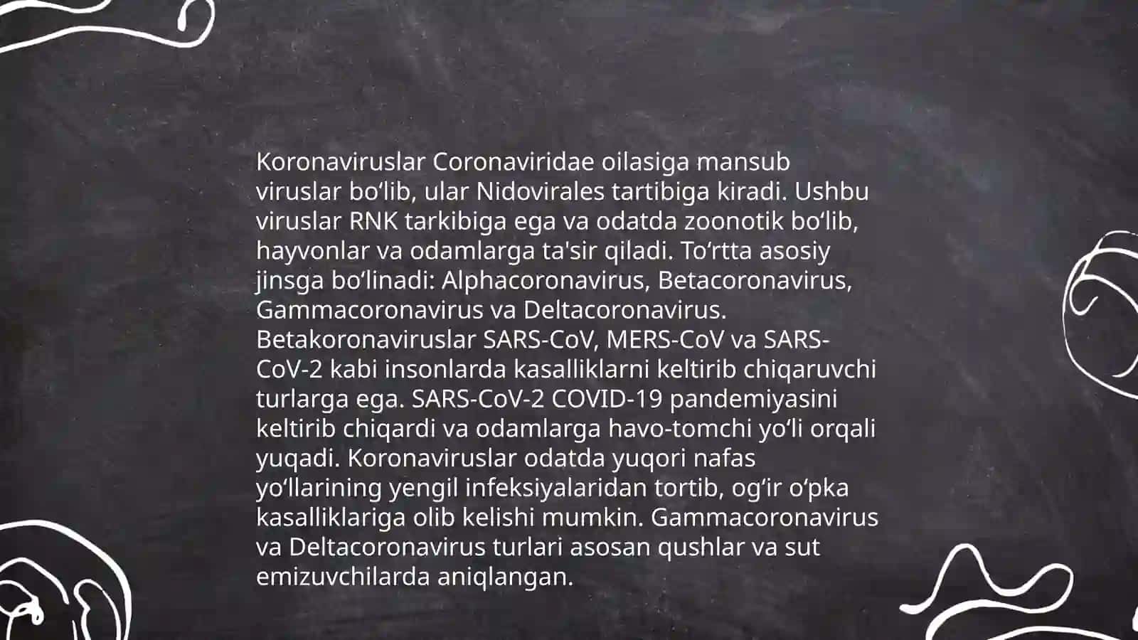 Koronaviruslar oilasi keltirib chiqaradigan kasalliklarning xususiyatlari va ularni laboratoriya diagnostikasi 4