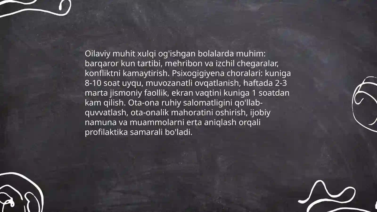 Xulqi og'ishgan bolalar psixologiyasining prixogigiyenasi va profilaktikasi 4
