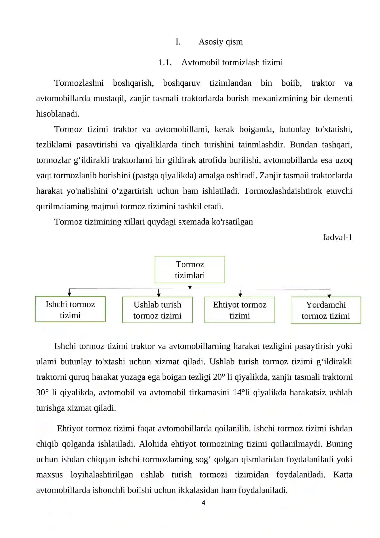 Avtomobillarning gidravlik tormozlari uchun rezina shlang mahsulotini sertifikatlashtirish tartibini ishlab chiqish 4