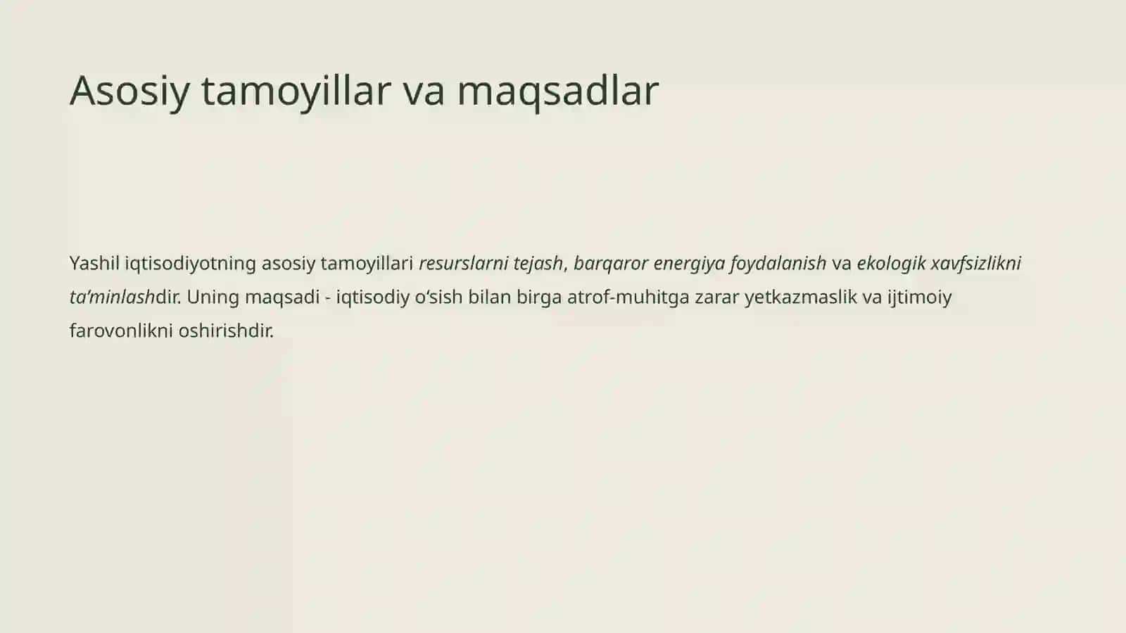 Yashil Iqtisodiyot 4
