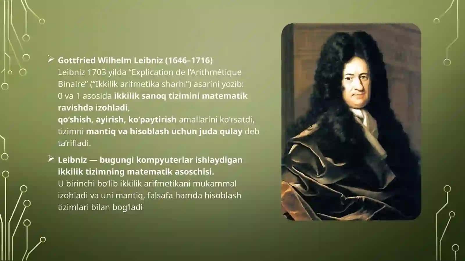 Kompyuter Ishida ikkilik sanoq sistemasidan foydalanish nazaryalari 4