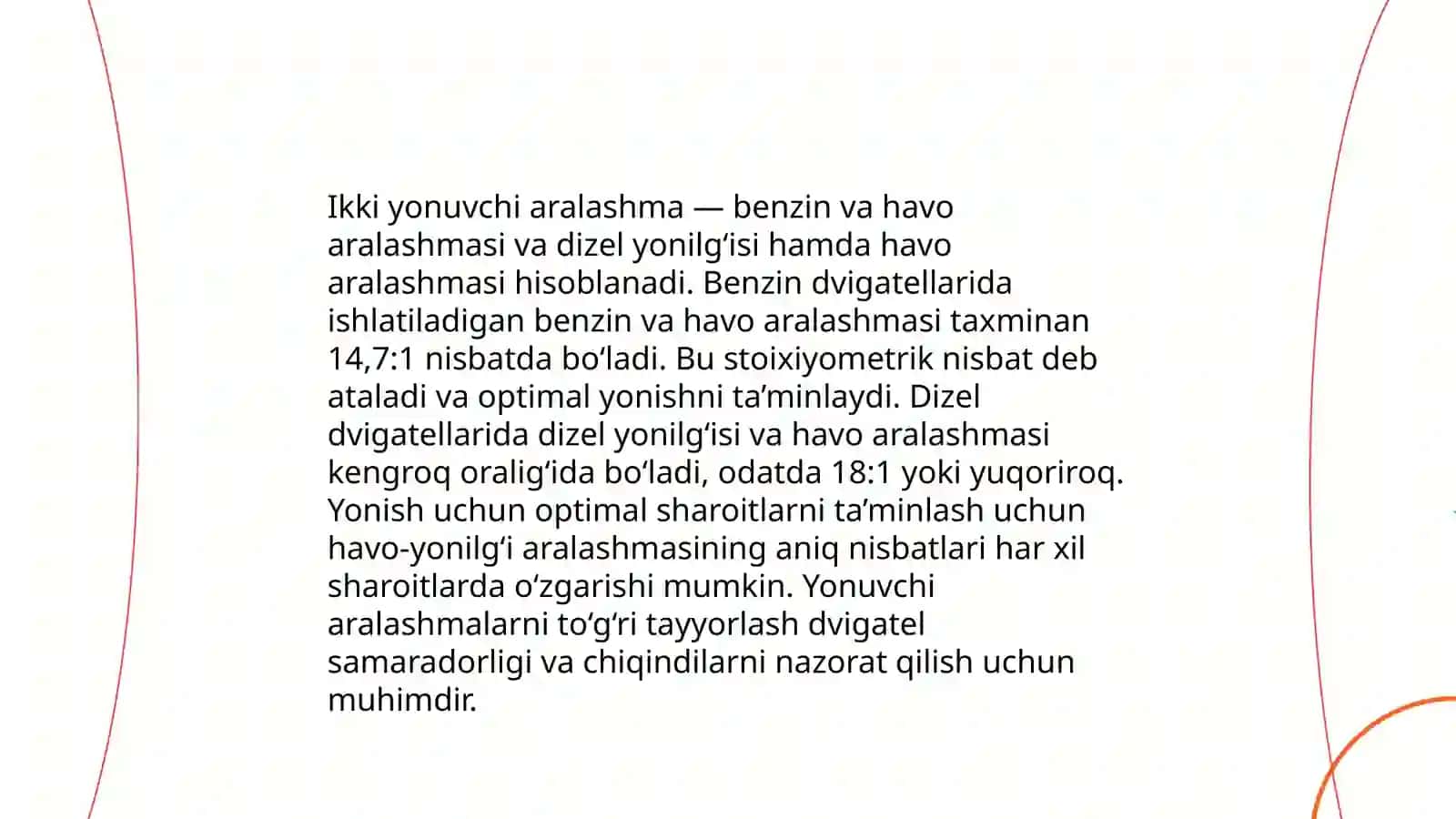 Uyurma kamerada yonuvchi aralashmani hosil boʻlishini oʻziga xosligi 4