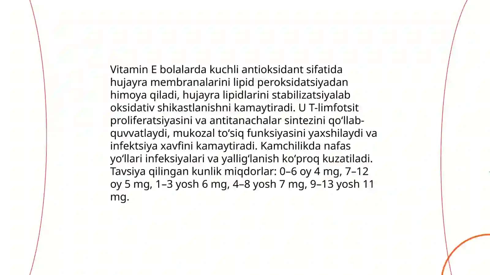 Bolci (shokoladini) E guruxiga mansub vitamin va minerallar va ularning foydasi va zararlari 4