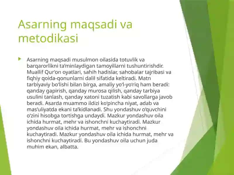 Shayx Muhammad Sodiq Muhammad Yusufning "Baxtiyoroila" asaridagi islom qadriyatlarining talqini 4